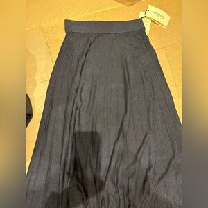 Elegant navy Pleated Skirt